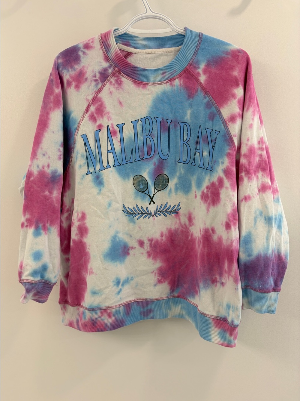 Bluenotes Tie-Dye 'Malibu Bay' Crewneck - Pink & Blue